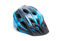 Шлем ONRIDE Rider глянцевый серый/голубой M (52-56 см)  Фото