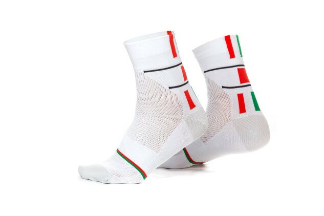 Шкарпетки ONRIDE FOOT Mesh білий/червоний/зелений