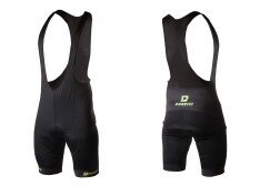 Велотрусы мужские Monton Pro Bib shorts с лямками с памперсом черный/зеленый XXL   Фото