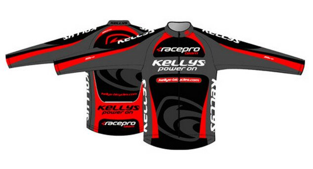 Велокуртка мужская Kellys Pro Team Isowind красный/серый S