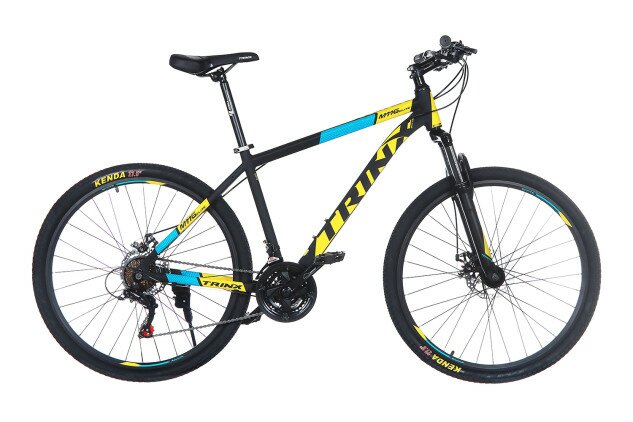 Велосипед TRINX M116 Elite 27.5" чорний/жовтий/блакитний 21"