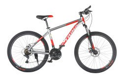 Велосипед TRINX M116 26" сірий/червоний 17"  Фото