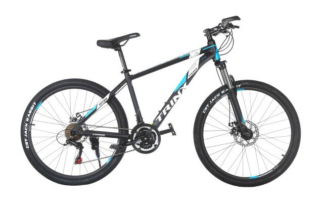Велосипед TRINX M136 26" чорний/блакитний/білий 19"