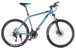 Велосипед TRINX M136 26" сірий/блакитний 19"  Фото