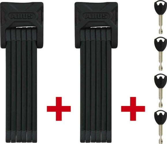 Комплект велозамків ABUS 6000/90 Bordo TwinSet сегментні з тримачами SH чорний