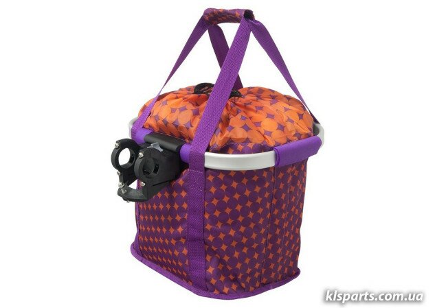 Кошик-сумка KLS Shopper на кермо велосипеда фіолетовий