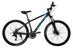 Велосипед Trinx M136 Elite 27.5" черный/серый/голубой 17"  Фото