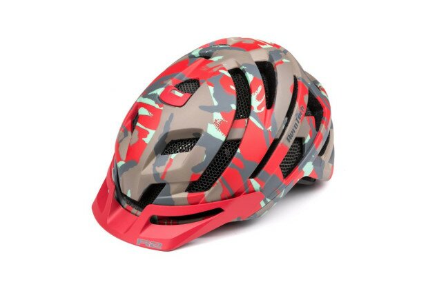 Шлем R2 Spyker матовый камуфляж красный/серый M (54-58см)