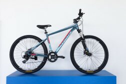 Велосипед TRINX M600 Expert Elite Trinx 27.5" блакитний/червоний 21"  Фото