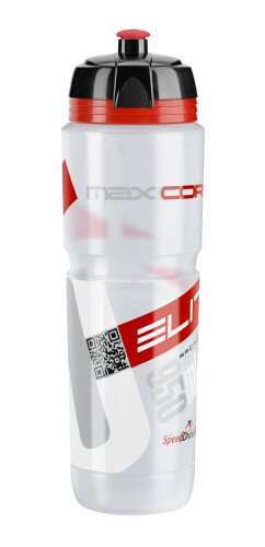 Фляга Elite MaxiCorsa 950 мл прозрачный с красным логотипом