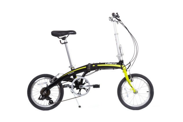 Велосипед складаний Langtu KW017(14) 16" чорний/зелений (Black/Green)