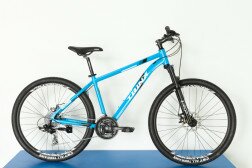 Велосипед Trinx M136 Elite 27.5" голубой/черный 17"  Фото