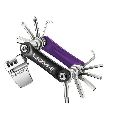 Ключі-мультитул Lezyne RAP - 14 функцій фіолетовий/сріблястий