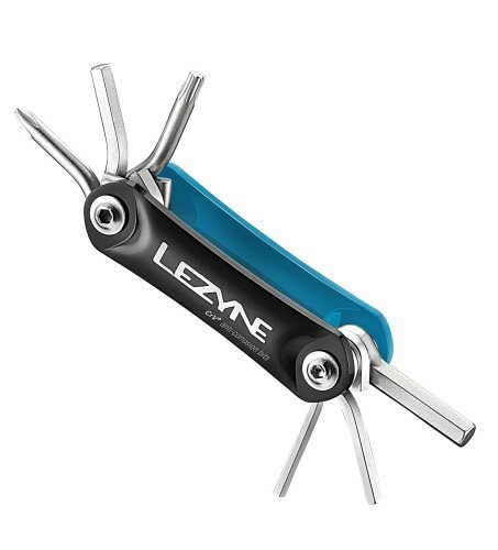 Ключі-мультитул Lezyne RAP - 6 функцій блакитний/сріблястий