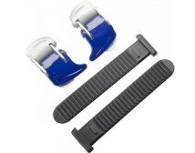 Застібки+ремінці SmallType для взуття Shimano M182 сріблястий/синій (комплект)  Фото