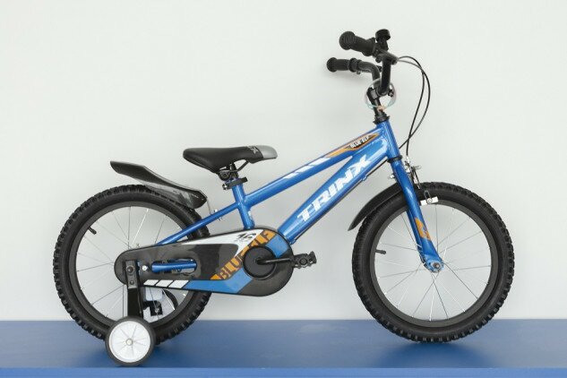 Велосипед дитячий Trinx Blue Elf 2.0 16" блакитний/білий/помаранчевий