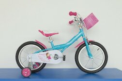 Велосипед детский Trinx Princess 2.0 16" голубой/розовый/белый  Фото