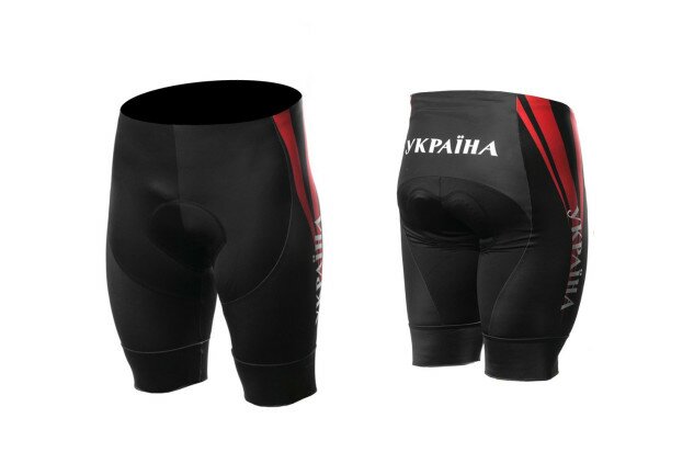 Велотрусы мужские ONRIDE Ukraine без лямок с памперсом черный/красный XL