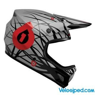 Шлем фуллфейс SixSixOne 661 EVO WIRED черный/красный XS (52-54см)