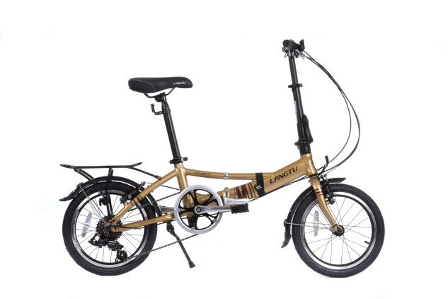 Велосипед складной Langtu KH017 16" коричневый (Golden/Brown)