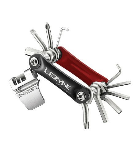 Ключі-мультитул Lezyne RAP - 14 функцій червоний/сріблястий