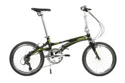 Велосипед складной Langtu KK029 20" черный/зеленый  Фото