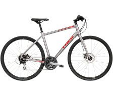 Велосипед Trek 2018 FX 2 Disc сірий/червоний M (17.5")  Фото