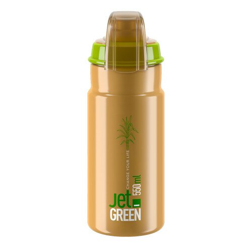 Фляга Elite JET GREEN PLUS с коричневым колпачком 550мл