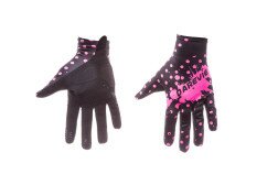 Перчатки Monton длинный палец черный/розовый L  Фото