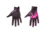 Перчатки Monton длинный палец черный/розовый L