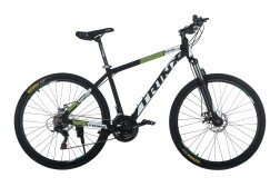 Велосипед TRINX M116 Elite 27.5" черный/белый/зеленый 18"  Фото