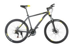 Велосипед TRINX M136 26" сірий/жовтий 17"  Фото