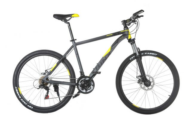 Велосипед TRINX M136 26" серый/желтый 17"