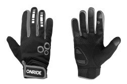 Перчатки ONRIDE Pleasure 20 черный/серый XS  Фото