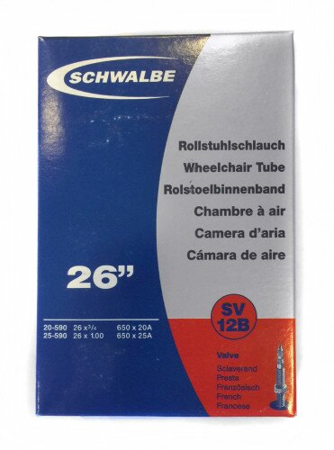 Камера Schwalbe SV12B 26-27.5"x3/4-1.10" (20/25-584/590) FV 40мм (для колясок)