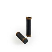 Ручки руля резиновые BROOKS CAMBIUM Rubber Grips Black/Orange 100/130мм  Фото