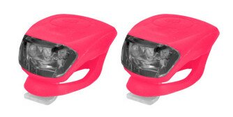 Мигалки Longus передняя и задняя 2LED/2F набор розовый  Фото