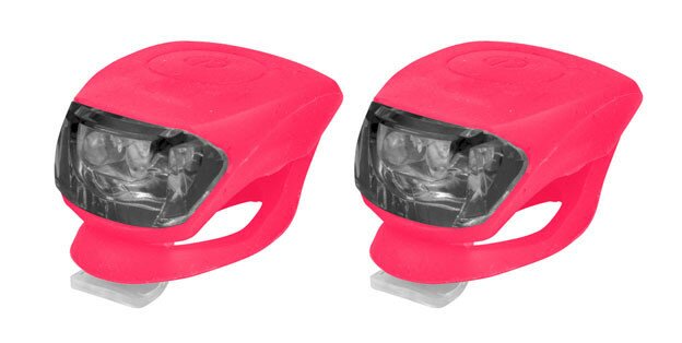 Мигалки Longus передняя и задняя 2LED/2F набор розовый
