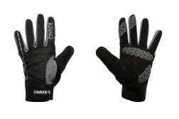 Перчатки ONRIDE Pleasure длинные пальцы черный/серый S  Фото