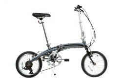 Велосипед складаний Langtu KW017 16" сріблястий/чорний  Фото