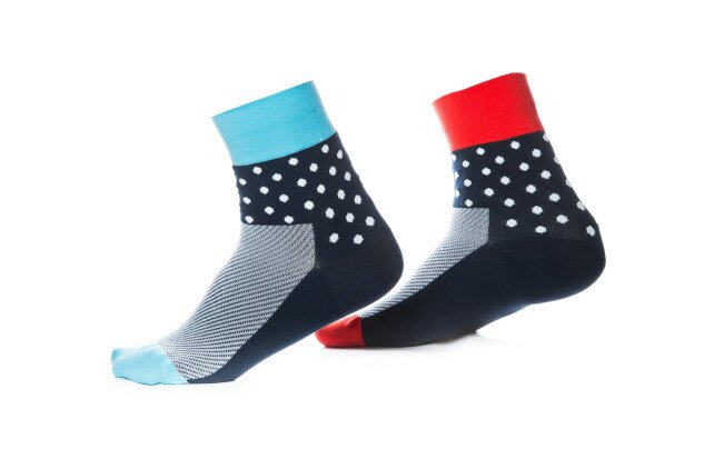 Шкарпетки ONRIDE FOOT Mesh чорний/блакитний/червоний