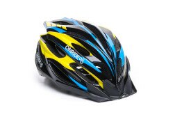 Шлем ONRIDE Grip глянцевый черный/желтый/голубой L (58-61 см)  Фото