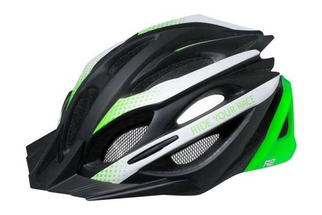 Шлем R2 PRO-TEC черный/зеленый L 58 - 62 см