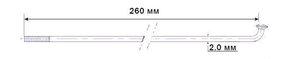 Спиця Mach1 Steel White білий 260 мм (100 штук)