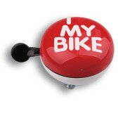 Дзвоник Green Cycle GBL-458 I love my bike червоний  Фото