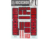 Наліпки на вилку RockShox DECAL KIT (35 мм) червоний  Фото
