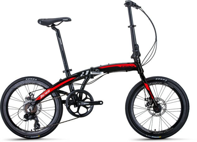 Велосипед складаний Trinx Dolphin 1.0 20" чорний/білий/червоний