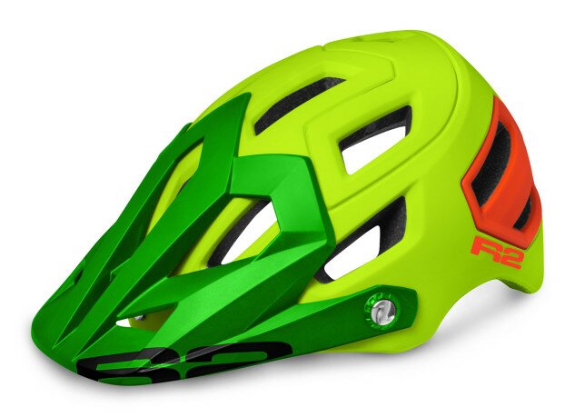 Шлем R2 Trail зеленый/красный L (58-61 см)