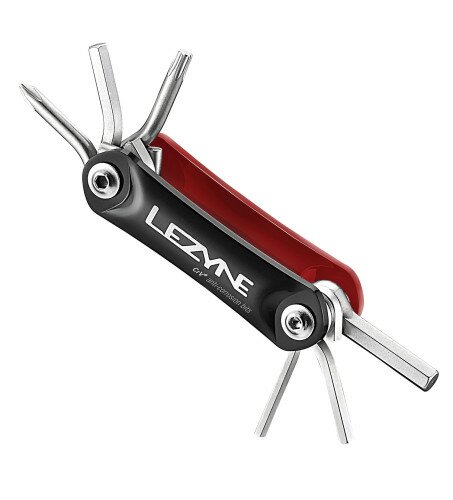 Ключі-мультитул Lezyne RAP - 6 функцій червоний/сріблястий