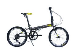 Велосипед складаний Langtu KY028A 20" матовий сірий/жовтий  Фото